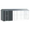 vidaXL Fuglebur Antracit 645 x 208 x 247 cm Galvaniseret st&aring;l