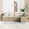 vidaXL Havesofa S&aelig;t Beige polyrattan