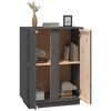 vidaXL skænk 60x35x80 cm massivt fyrretræ grå