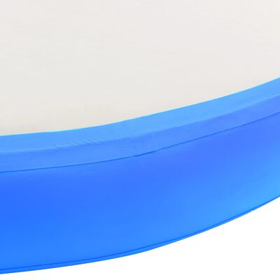 vidaXL oppustelig gymnastikmåtte med pumpe 100x100x15 cm PVC blå