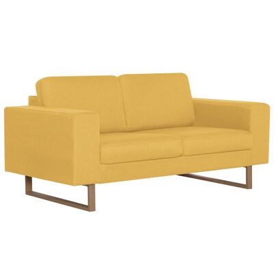 vidaXL 2-personers sofa i stof gul