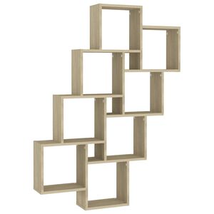 vidaXL v&aelig;ghylde 90x15x119 cm kubeformet konstrueret tr&aelig; sonoma-eg
