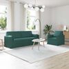 vidaXL Sofa 2 pcs M&oslash;rkegr&oslash;n 198 x 78 x 80 cm Stof