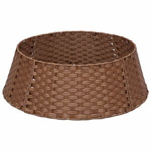 vidaXL Juletr&aelig;krave Rund Lys Brun Dia. 45 x 22 cm polyrattan