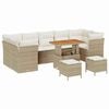 vidaXL Havesofa S&aelig;t med pude 10 pcs beige og cremefarvet