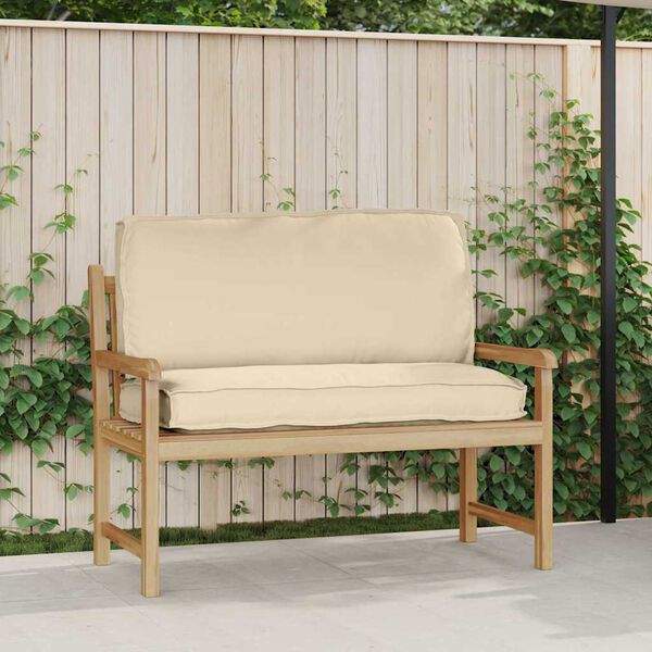 vidaXL Pallehynde til s&aelig;de / rygl&aelig;n Beige 120 x 50 x 12 cm Oxford stof