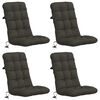 vidaXL 4-delt h&oslash;jt rygstol puder VIANEN 4 pcs 100% polyester Antracit