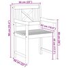 vidaXL Have Stol 4 pcs Brun 56 x 56 x 90cm Massivt akacietræ