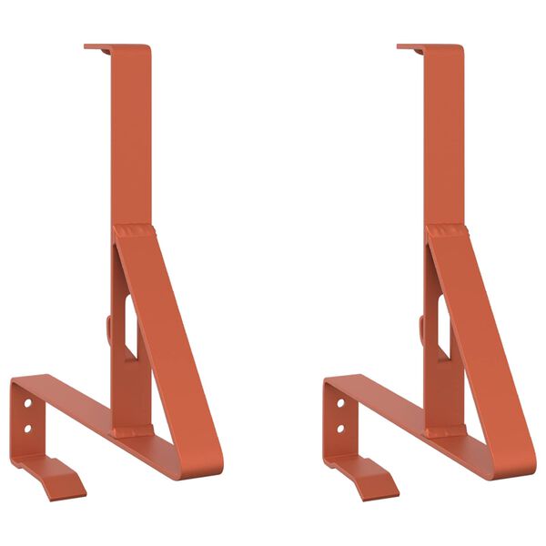 vidaXL Snebeskyttelse St&oslash;tte 2 pcs R&oslash;d 29,5 x 3 x 34,5 cm St&aring;l