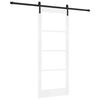 vidaXL Skyded&oslash;r ORKDAL Hvid 83 x 202 cm Massivt fyrretr&aelig; og glas