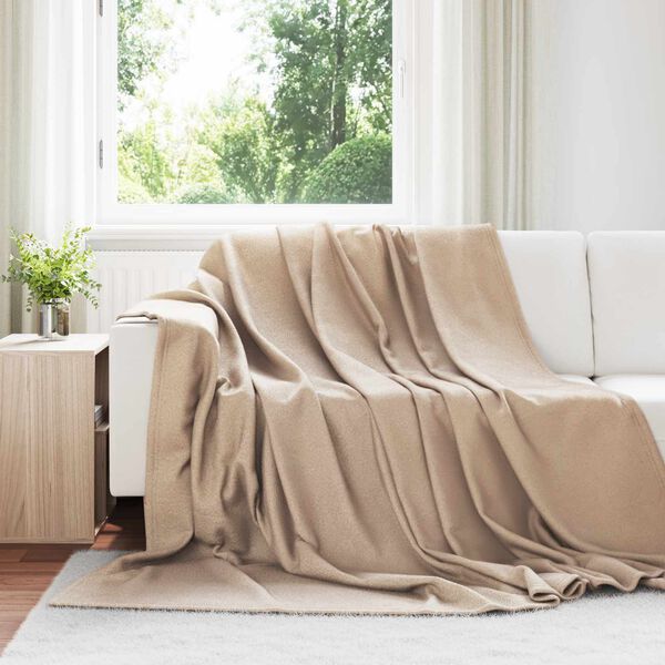 vidaXL Kastet&aelig;pper 24 pcs Camel 270 x 240 cm Fleece