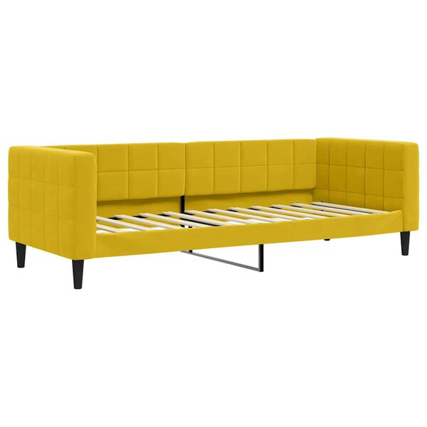 vidaXL daybed med madras 80x200 cm velour gul