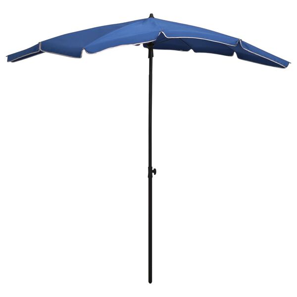 vidaXL parasol med stang 200x130 cm azurblå