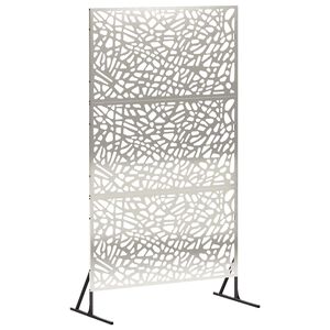 vidaXL Privatlivssk&aelig;rm 100 x 50 x 180 cm Rustfrit st&aring;l S&oslash;lv
