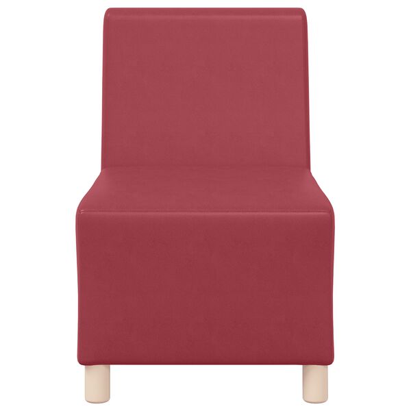 vidaXL | Modulsofa enhed uden arme | Vinr&oslash;d 55 x 74 x 82 cm Kunstl&aelig;der