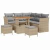 vidaXL Havesofa S&aelig;t 8 pcs Beige polyrattan
