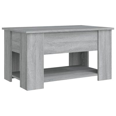vidaXL sofabord 79x49x41 cm konstrueret træ grå sonoma-eg