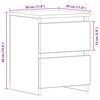 vidaXL Natskab med skuffe Sort eg 30 x 30 x 40 cm Konstrueret tr&aelig;