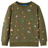 Sweatshirt til b&oslash;rn str. 104 kakifarvet