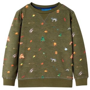 vidaXL Sweatshirt til b&oslash;rn str. 104 kakifarvet