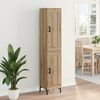 vidaXL Highboard Artisan Egetr&aelig; 34,5 x 34 x 180 cm Konstrueret tr&aelig;