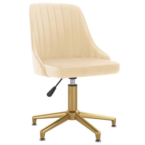 vidaXL drejelige spisebordsstole 4 stk. fl&oslash;jl cremefarvet