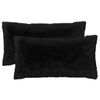 vidaXL Pude med pude HEERLEN 12 stk. Sort PV Fleece