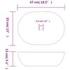 vidaXL håndvask til bordplade 47x33x13 cm oval keramik grå og blå