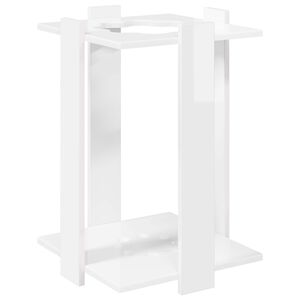 vidaXL Billardk&oslash; st&oslash;tter Konstrueret tr&aelig; 42 x 43 x 60 cm Hvid h&oslash;jglans