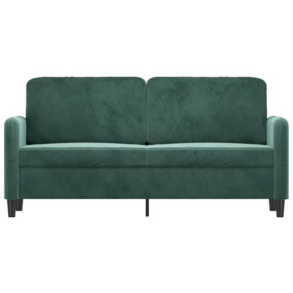 vidaXL 2-personers sofa 140 cm fløjl mørkegrøn
