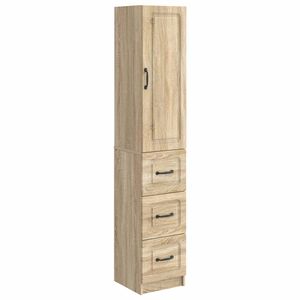 vidaXL Skab S&aelig;t 2 pcs Sonoma-eg 33 x 34,5 x 87 cm Konstrueret tr&aelig;