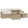 vidaXL Havesofa S&aelig;t 6 stk. Beige polyrattan
