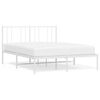 vidaXL sengeramme med sengegavl 160x200 cm metal hvid