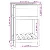 vidaXL plantekasse med hylde 54x54x81 cm massivt fyrretræ sort