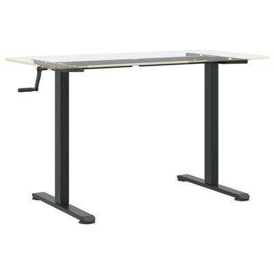 vidaXL stel til stå-skrivebord (94-135)x60x(70-114) cm stål sort