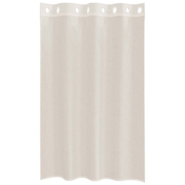 vidaXL voile-gardiner med &oslash;skner 2 stk. 140x175 cm cremefarvet