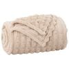 vidaXL Throw t&aelig;ppe Beige 150 x 130 cm Fleece