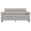 vidaXL 2-personers sofa 140 cm mikrofiberstof lysegr&aring;