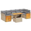 vidaXL sofas&aelig;t til haven 8 dele med hynder polyrattan beige