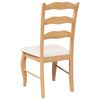 vidaXL spisebordsstole med hynder 2 stk. massivt gummitræ naturfarvet