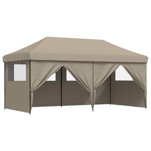 vidaXL Party Tent Gr&aring;brun 292 x 580 x 315 cm Oxford stof