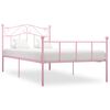 vidaXL sengestel 90x200 cm metal pink