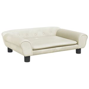 vidaXL sofa til b&oslash;rn 70x45x26 cm velour cremefarvet