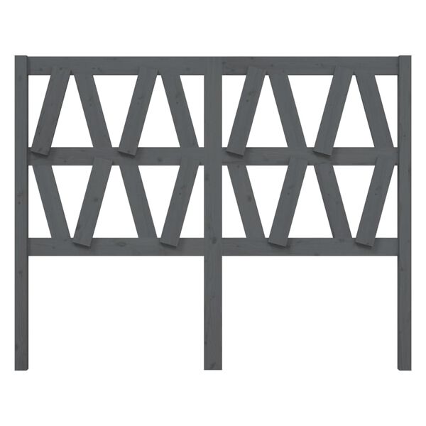 vidaXL sengeg&aelig;rde 126x4x100 cm massivt fyrretr&aelig; gr&aring;