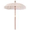 vidaXL Makrame Parasol Creme 190 x 190 x 260 cm