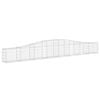 vidaXL buet gabionkurv 400x30x40/60 cm galvaniseret jern
