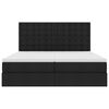vidaXL Opbevaringsseng med madras Sort 200 x 200 cm Faux l&aelig;der