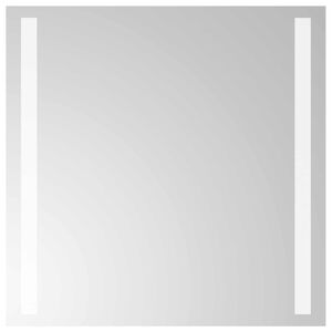 vidaXL LED badev&aelig;relsesspejl Transparent 40 x 40 cm h&aelig;rdet glas