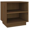 vidaXL sengebord 40x34x40 cm massivt fyrretr&aelig; gyldenbrun