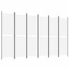 vidaXL 6-panels rumdeler 300x180 cm stof hvid